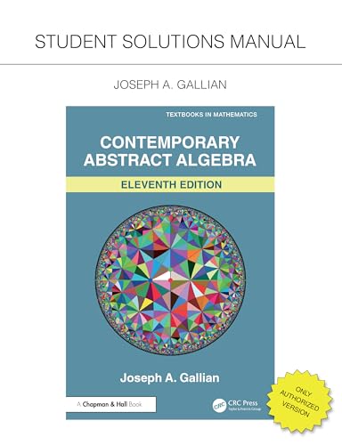 Student Solutions Manual for Gallian's Contemporary Abstract Algebra – Book Cover